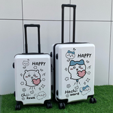 人気キャラ キャリーケース 学生向け TSAロック、ドリンクホルダー付き 旅行用 ユニセックス キャリーバッグ