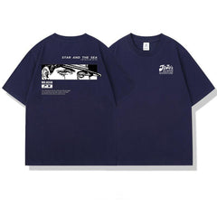 人気キャラ プリント トップス STAR AND THE SEA ユニセックス 半袖Tシャツ