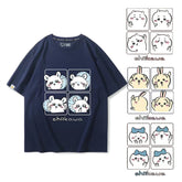 人気キャラ プリント トップス ポーズを取る ユニセックス 半袖Tシャツ