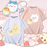 人気キャラ プリント トップス デザート ユニセックス 半袖Tシャツ