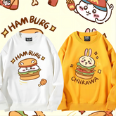 人気キャラ プリント トップス HAMBURG ユニセックス 長袖 スウェット