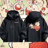 人気キャラ プリント ジャケット ライチ 防風 防寒 ユニセックス プリント カジュアル アウター