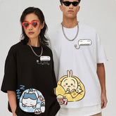 人気キャラ プリント トップス エアコン ユニセックス 半袖Tシャツ