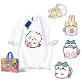 人気キャラ プリント トップス カップ ユニセックス 半袖Tシャツ