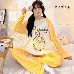 人気キャラ プリント パジャマ レディース セットアップ