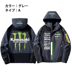 スポーツ&カルチャー プリント アウター モータースポーツテイスト メンズ 防風 レーシングジャケット