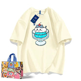 人気キャラ プリント トップス プリン ユニセックス 半袖Tシャツ