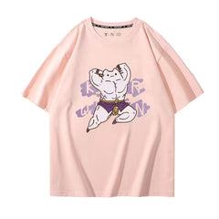 人気キャラ プリント トップス 兄貴 Killer Queen ユニセックス 半袖 Tシャツ