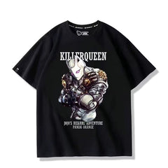 人気キャラ プリント トップス Killer Queen ユニセックス 半袖 Tシャツ