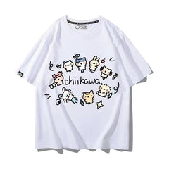 人気キャラ プリント トップス 友達と一緒 ユニセックス 半袖Tシャツ