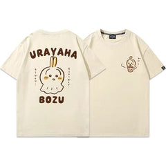 人気キャラ プリント トップス 晴雨人形 ユニセックス 半袖Tシャツ