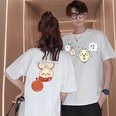 人気キャラ プリント トップス スラムダンク ユニセックス 半袖Tシャツ