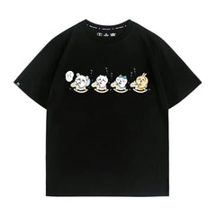人気キャラ プリント トップス ロッキングホース ユニセックス 半袖Tシャツ