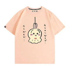 人気キャラ プリント トップス てるてる坊主 ユニセックス 半袖Tシャツ