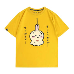 人気キャラ プリント トップス てるてる坊主 ユニセックス 半袖Tシャツ
