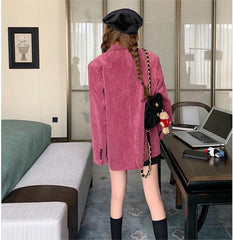 レディース コーデュロイ ピンク ジャケット|リラックス・上品スタイル