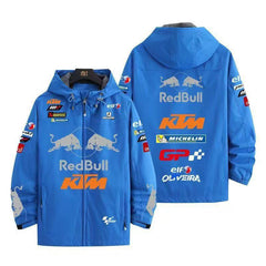 スポーツ&カルチャー プリント スポンサー風プリント RED BULL KTM メンズ 防風 防寒 レーシングジャケット