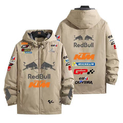 スポーツ&カルチャー プリント スポンサー風プリント RED BULL KTM メンズ 防風 防寒 レーシングジャケット