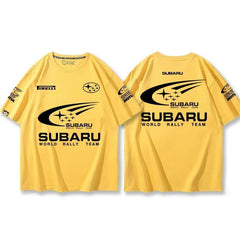スポーツ&カルチャー プリント トップス モータースポーツテイスト ユニセックス 半袖Tシャツ