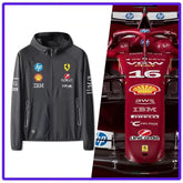 スポーツ&カルチャー プリント F1チーム風 スポンサー風ロゴ 薄手 メンズ バイク用 UVカットジャケット
