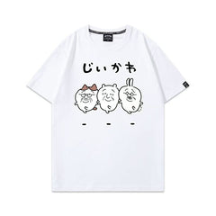人気キャラ プリント トップス じいさん ユニセックス 半袖Tシャツ