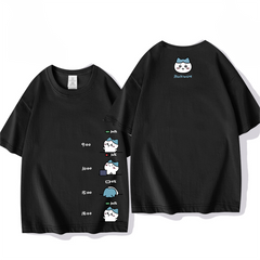 人気キャラ プリント トップス 頑張った一日 ユニセックス 半袖Tシャツ