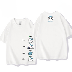 人気キャラ プリント トップス 頑張った一日 ユニセックス 半袖Tシャツ