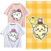人気キャラ プリント トップス 可愛いショルダーバッグ ユニセックス 半袖Tシャツ