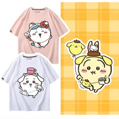 人気キャラ プリント トップス 可愛いショルダーバッグ ユニセックス 半袖Tシャツ