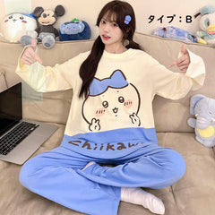 人気キャラ プリント パジャマ レディース セットアップ