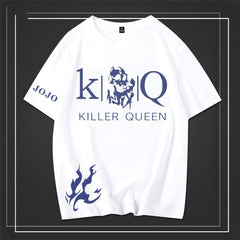 人気キャラ プリント トップス Killer Queen ユニセックス 半袖 Tシャツ