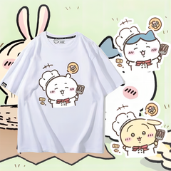 人気キャラ プリント トップス 料理人 ユニセックス 半袖Tシャツ