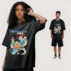 人気キャラ プリント トップス DRAGON ユニセックス 半袖Tシャツ