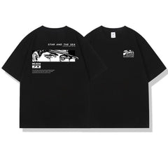 人気キャラ プリント トップス STAR AND THE SEA ユニセックス 半袖Tシャツ