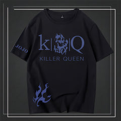 人気キャラ プリント トップス Killer Queen ユニセックス 半袖 Tシャツ