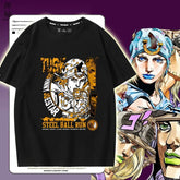 人気キャラ プリント トップス ウエスタンレース ユニセックス 半袖 Tシャツ