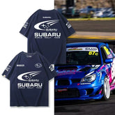 スポーツ&カルチャー プリント トップス モータースポーツテイスト ユニセックス 半袖Tシャツ