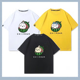 人気キャラ プリントトップス 美味しいスイカ ユニセックス 半袖Tシャツ