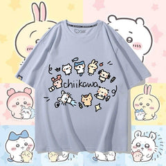 人気キャラ プリント トップス 友達と一緒 ユニセックス 半袖Tシャツ
