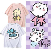 人気キャラ プリント トップス 休日 ユニセックス 半袖Tシャツ