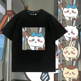人気キャラ プリント トップス 会社員 ユニセックス 半袖Tシャツ