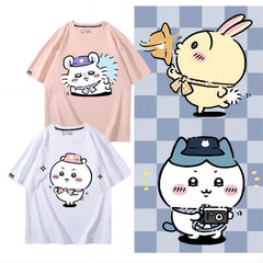 人気キャラ プリント トップス 遠足 ユニセックス 半袖Tシャツ