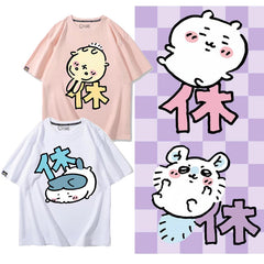 人気キャラ プリント トップス 休日 ユニセックス 半袖Tシャツ