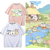 人気キャラ プリント トップス ゆったりとした生活 ユニセックス 半袖Tシャツ