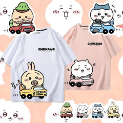 人気キャラ プリント トップス 初心者ドライバー ユニセックス 半袖Tシャツ