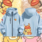 人気キャラ プリント ジャケット マクドの店員 防風 防寒 ユニセックス プリント カジュアル アウター