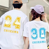 人気キャラ プリント トップス 数字遊び ユニセックス 半袖Tシャツ