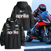 スポーツ&カルチャー プリント アウター バイカースピリット炸裂 メンズ 防風 防寒 レーシングジャケット