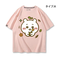 人気キャラ プリント トップス 美しい庭 ユニセックス 半袖Tシャツ