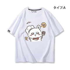 人気キャラ プリント トップス シェフ ユニセックス 半袖Tシャツ